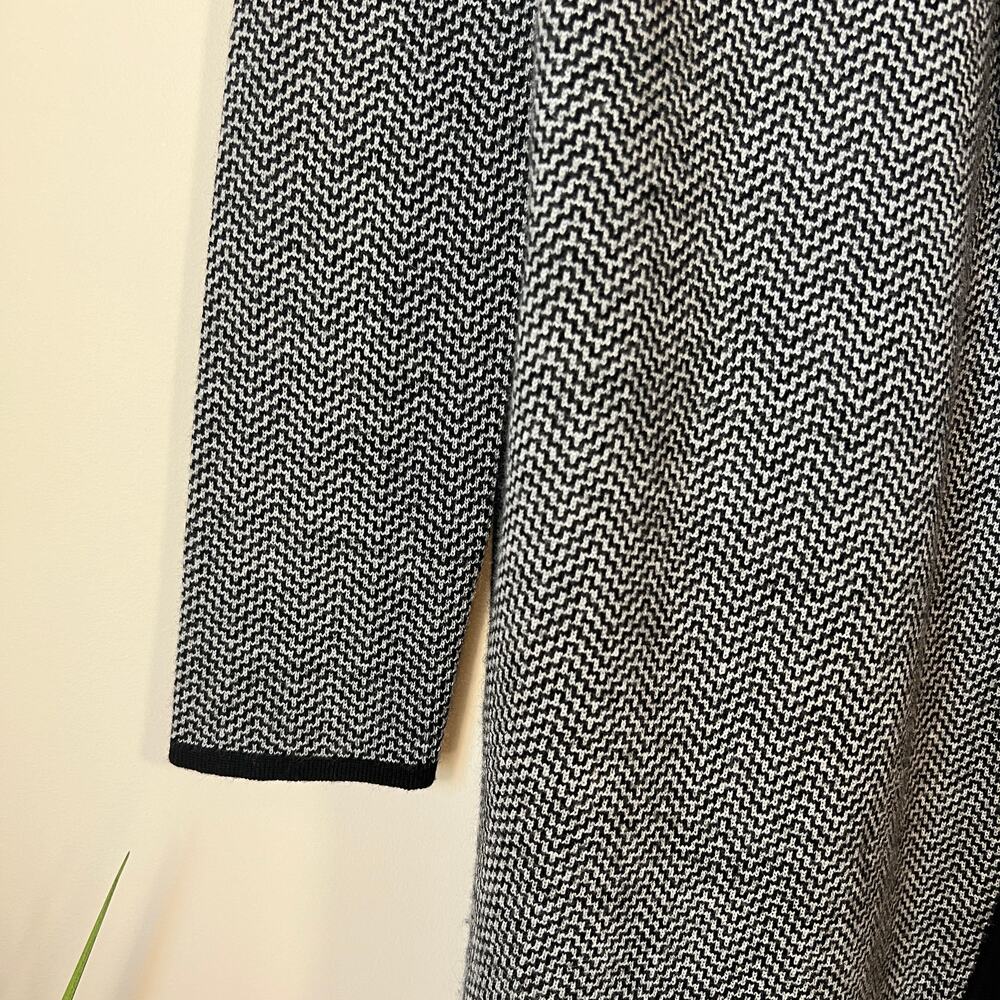 Talbots Drape Front Open Sweater Jacket Chevron M… - image 6